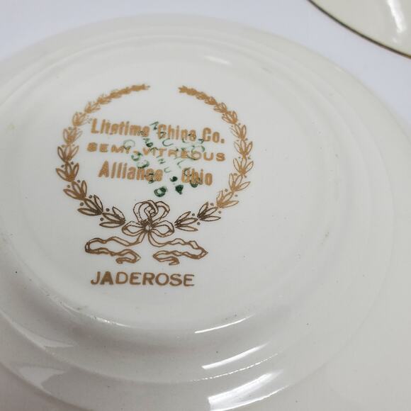 Homer Laughlin Lifetime China Co. Jaderose Saucers - Lot of 2 6" Across - Picture 5 of 5